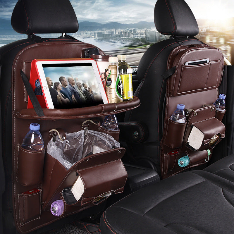 Back Car Seat Leather Tray